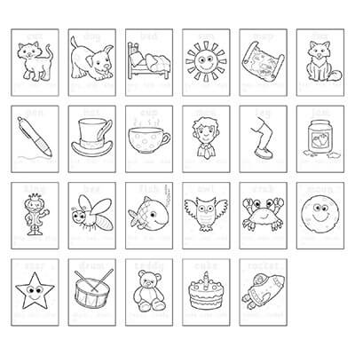 First Words Colouring Book Orchard Toys