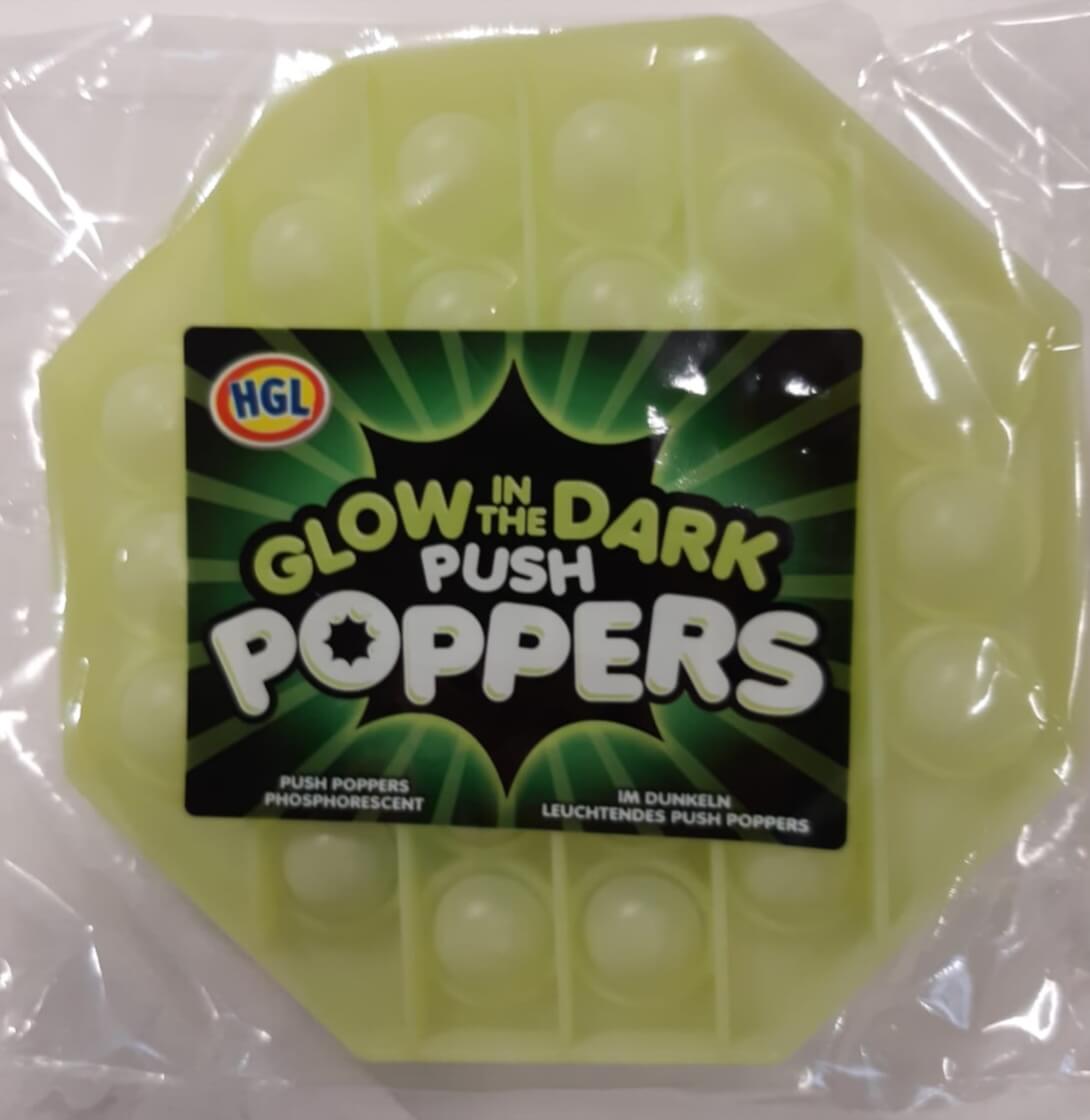 Push Popper Bubble Sensory Fidget Toy Glow in the Dark  (Shapes vary)