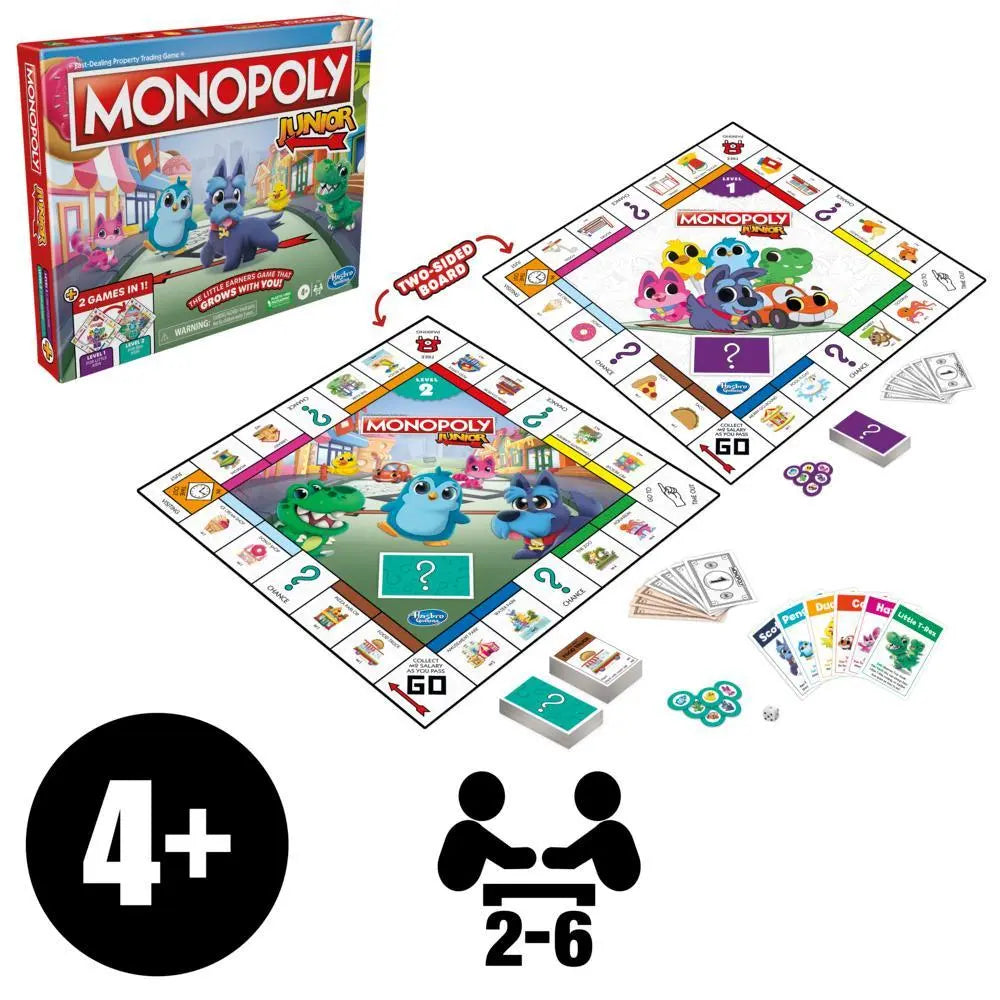 Monopoly Junior - 2 Games in 1 - Younger and Older Children