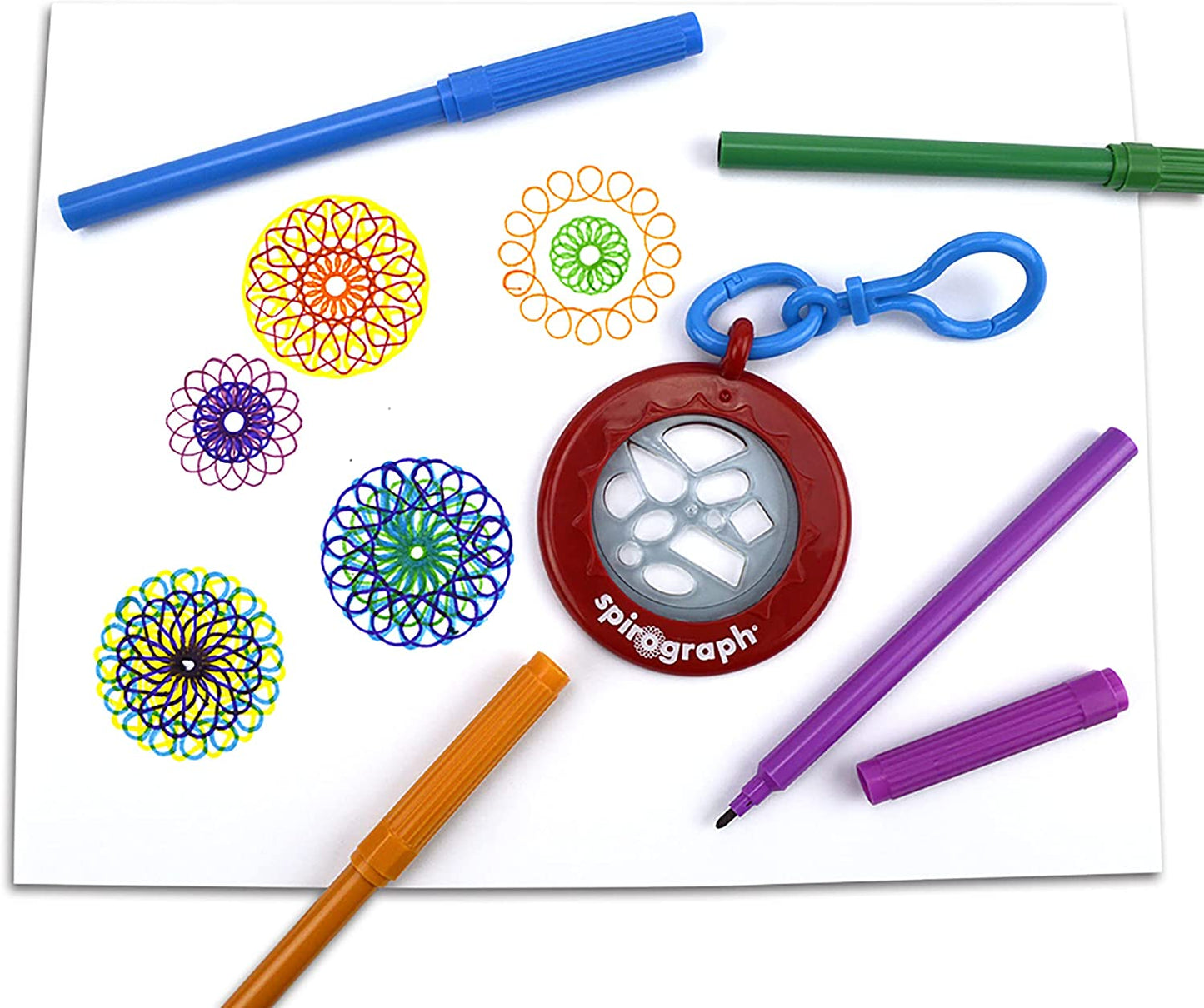 Spirograph Cyclex Clip Keychain